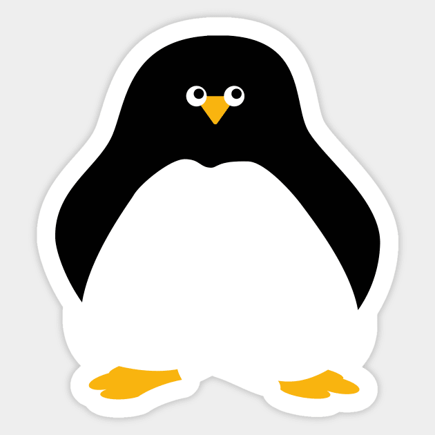 Timid Penguin Sticker by MelissaJBarrett